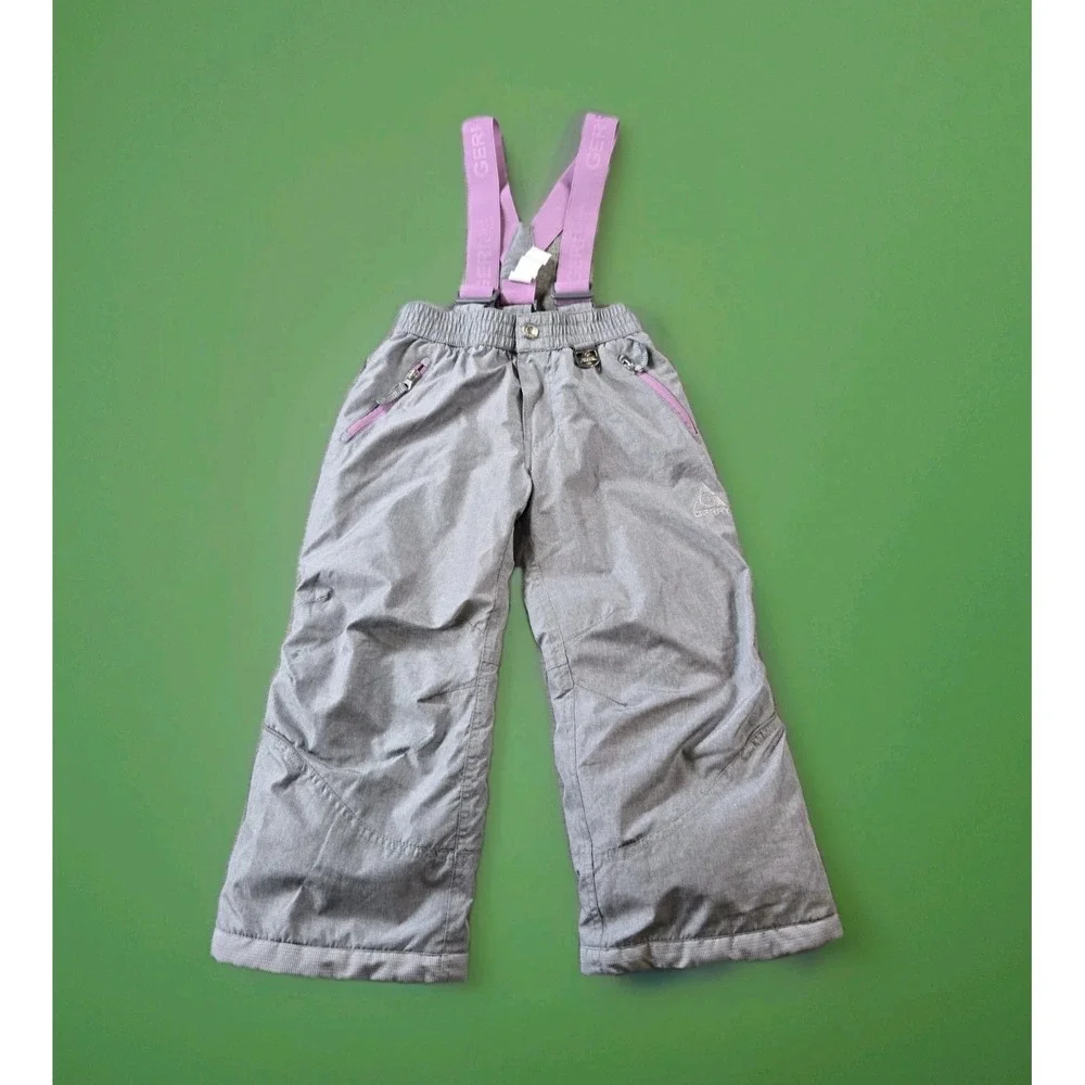 Gerry Kids Girl's Performance Snow Bibs Pants Adj. Suspenders  Size XS 5-6‎